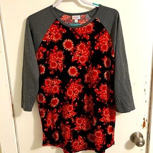 Floral baseball tshirt